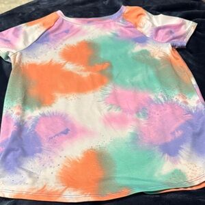 Athletic Works Kids Tie-Dye Shirt - Orange, Purple, Green